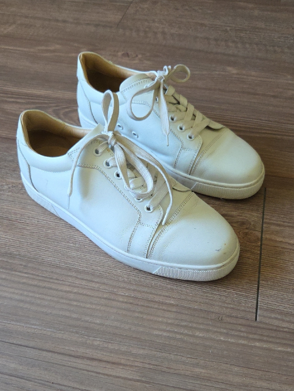 Christian Louboutin Casual White Leather Sneakers - Clean Low-Top Design